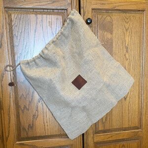 King Ranch burlap drawstring bag